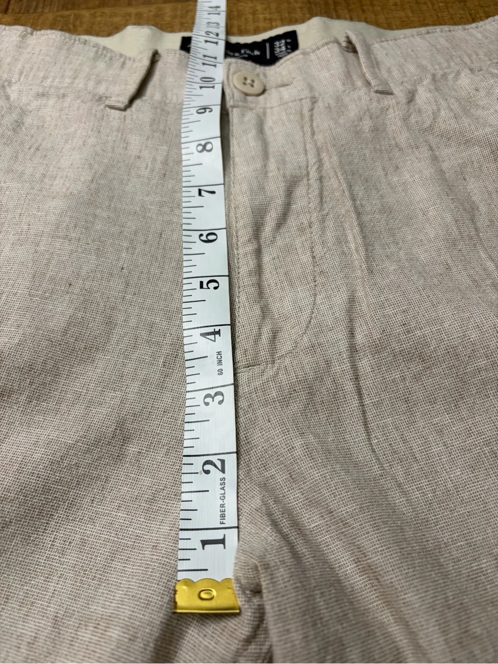 Abercrombie & Fitch Light Beige Linen-Blend Chinos